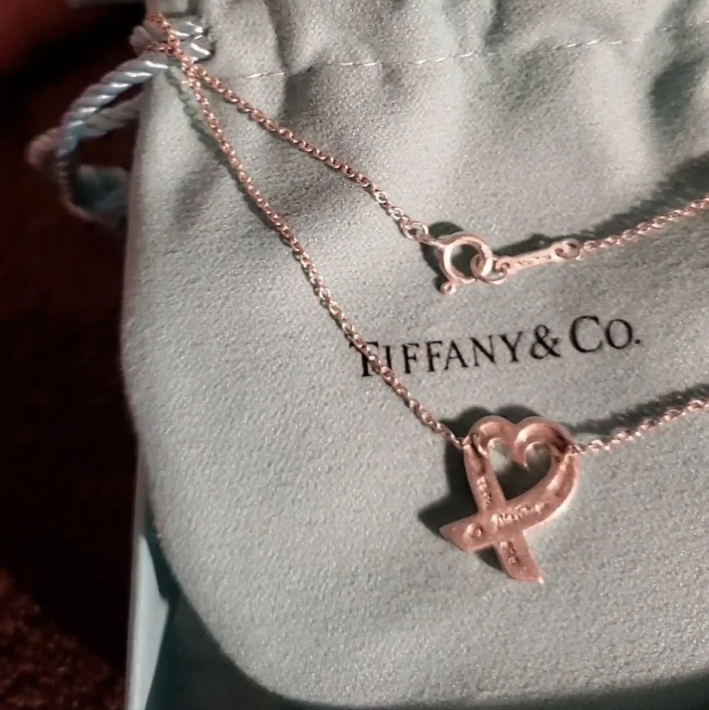 Tiffany Paloma Picasso Loving Heart Pendant Necklace Sterling Silver Luxury - Picture 14 of 17